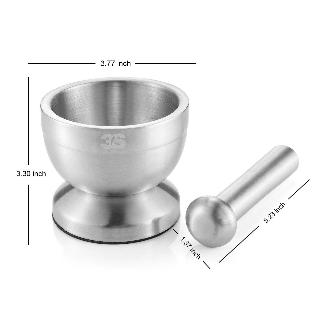 3S Stainless Steel Spice Grinder / Mortar and Pestle Set 713458860859