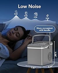 Kndko Ice Maker Countertop, Portable Ice Maker
