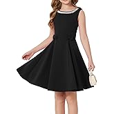 GRACE KARIN Girls Party Dress Summer Kids Formal Dresses Sleeveless Midi Wedding Guest Dress