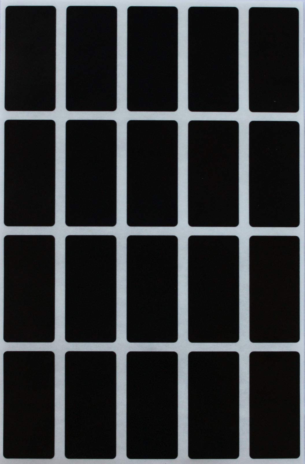 Royal Green Rectangle Sticker Black Colored File Stickers 4cm x 2cm (40mm x 19mm) - 1000 Pack