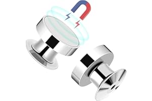 Arturbo 50 Pcs Magnetic Pin Backs for Pin Displays Convert Enamel Pins to Fridge Magnetic Board, Metal Pin Backs with Magnet, Locking Pin Keepers Locking Clasp for Pin Collectors Gifts