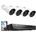 REOLINK 8CH 5MP Home Security Camera System, 4pcs Wired 5MP Outdoor PoE IP Cameras, 8MP 8CH NVR with 2TB HDD for 24-7 Recordi