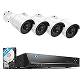 REOLINK 8CH 5MP Home Security Camera System, 4pcs Wired 5MP Outdoor PoE IP Cameras, 8MP 8CH NVR with 2TB HDD for 24-7 Recordi