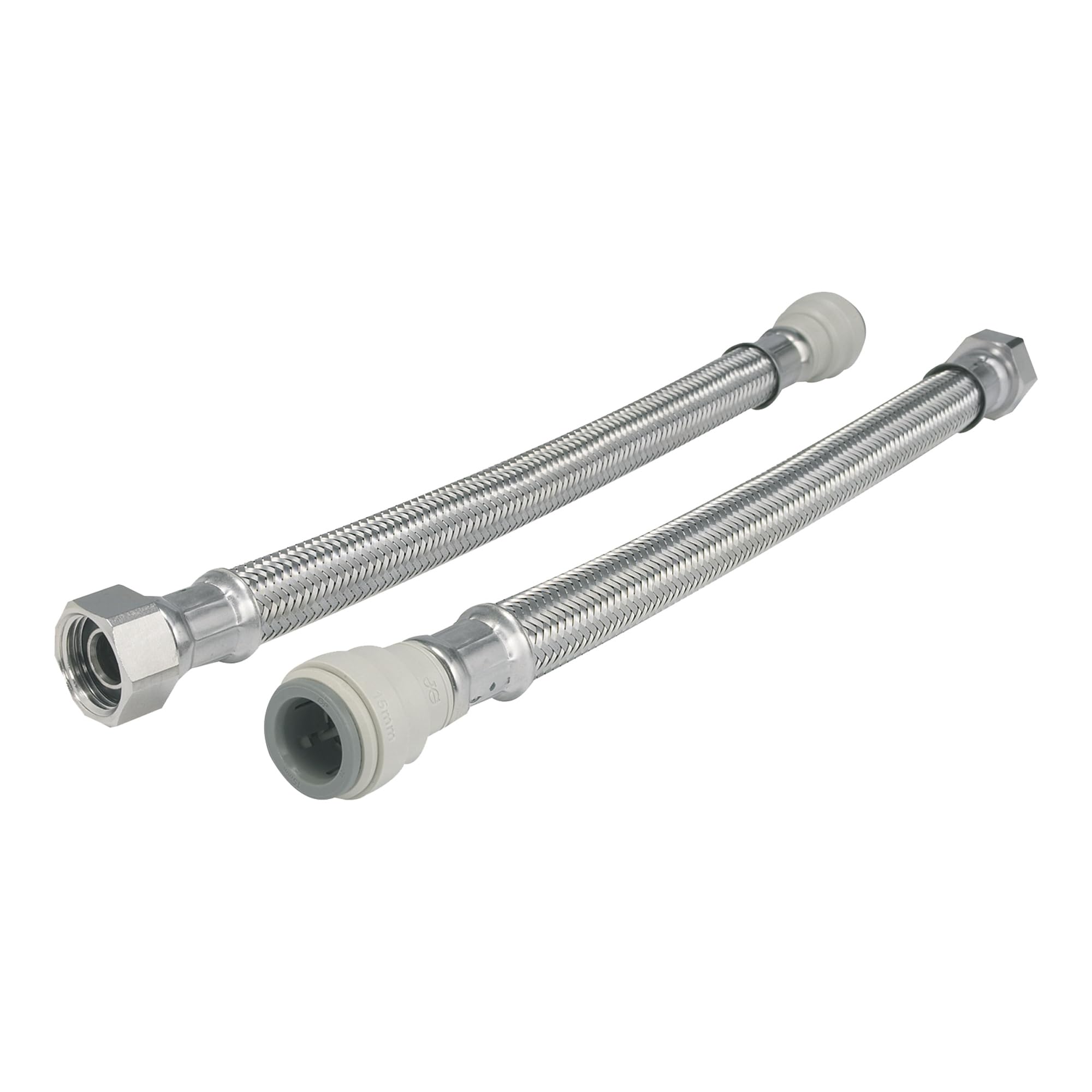 FLX43P - 150mm x 15mm x 1/2" SPEEDFIT Flexible Hose Tap Connector - PACK OF 2