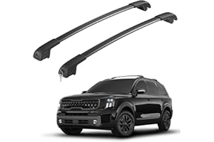 HmmtyRack Roof Rack Cross Bars Compatible with KIA Telluride X-PRO/X-LINE 2023 2024 with Raised Side Rails, Lockable Aluminum Crossbar Rooftop Cargo Bars for Carrier Luggage Kayak Canoe Bike