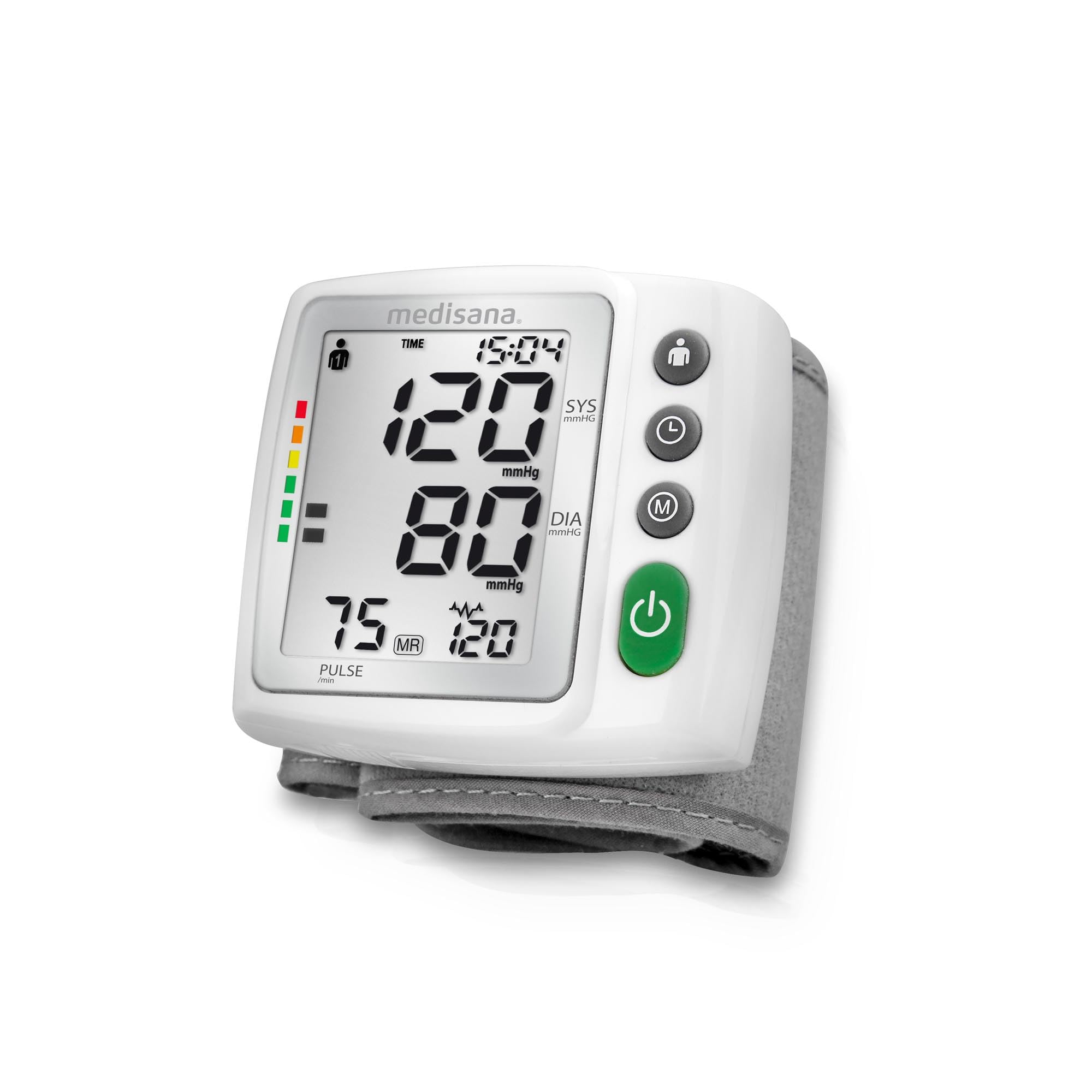 medisana BW 315 Wrist Blood Pressure Monitor, Automatic Digital BP Machine, Irregular Heartbeat Indicator, Traffic-Light BP Classification, 120 Memory, Extra Large Display, Cuff 12.5-21.5 cm