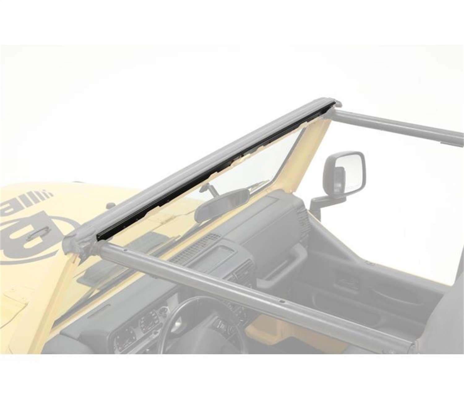 Bestop 51210-01 Black Drill-in Style Windshield Channel for 1997-2002 Wrangler TJ