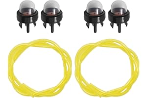 Anxingo 4 Pack 503936601 Primer Bulb with Fuel Line Replacement for Husqvarna Trimmer Chainsaw Blower 235 236 240 340 345 350 353 440 445 450 460 123L 225 232L 323 325 326 125B 125BX 125BVX 225BX