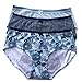 3 Pack Assorted Blue Mixed Color Cotton Brief Menstrual Period Panty, Light Incontinence Panty, Absorbent Cotton Panty (Medium)