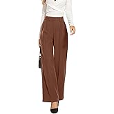 FUNYYZO Women Dress Pants High Waisted Work Slacks Pants Dressy Casual Straight Leg Elastic Waist 2026 Summer Trousers