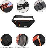 Hongking Bumbag Waist Fanny Pack Running Belt Waterproof 3 Pockets Black view 3