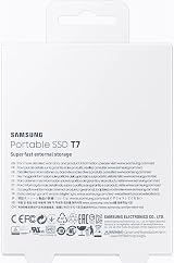 Samsung T7 Portable SSD 500 GB USB 3.2 Gen2 Titanium Gray MU-PC500T/WW view 3