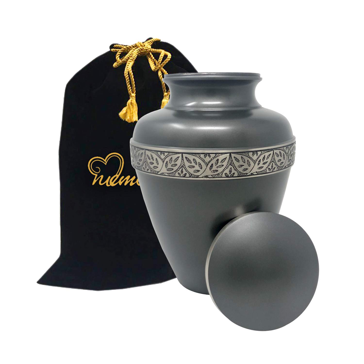 MEMORIALS 4U Ashen Pewter Cremation Urn - Brass Urn for Human Ashes