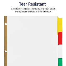 Avery Big Tab Write & Erase Dividers for 3 Ring