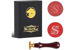 iTERYOU 2Pcs Letter S Wax Seal Stamp with Gift Box, A to Z Series Wax Stamp, Wax Seal Stamp Kit for Thanksgiving