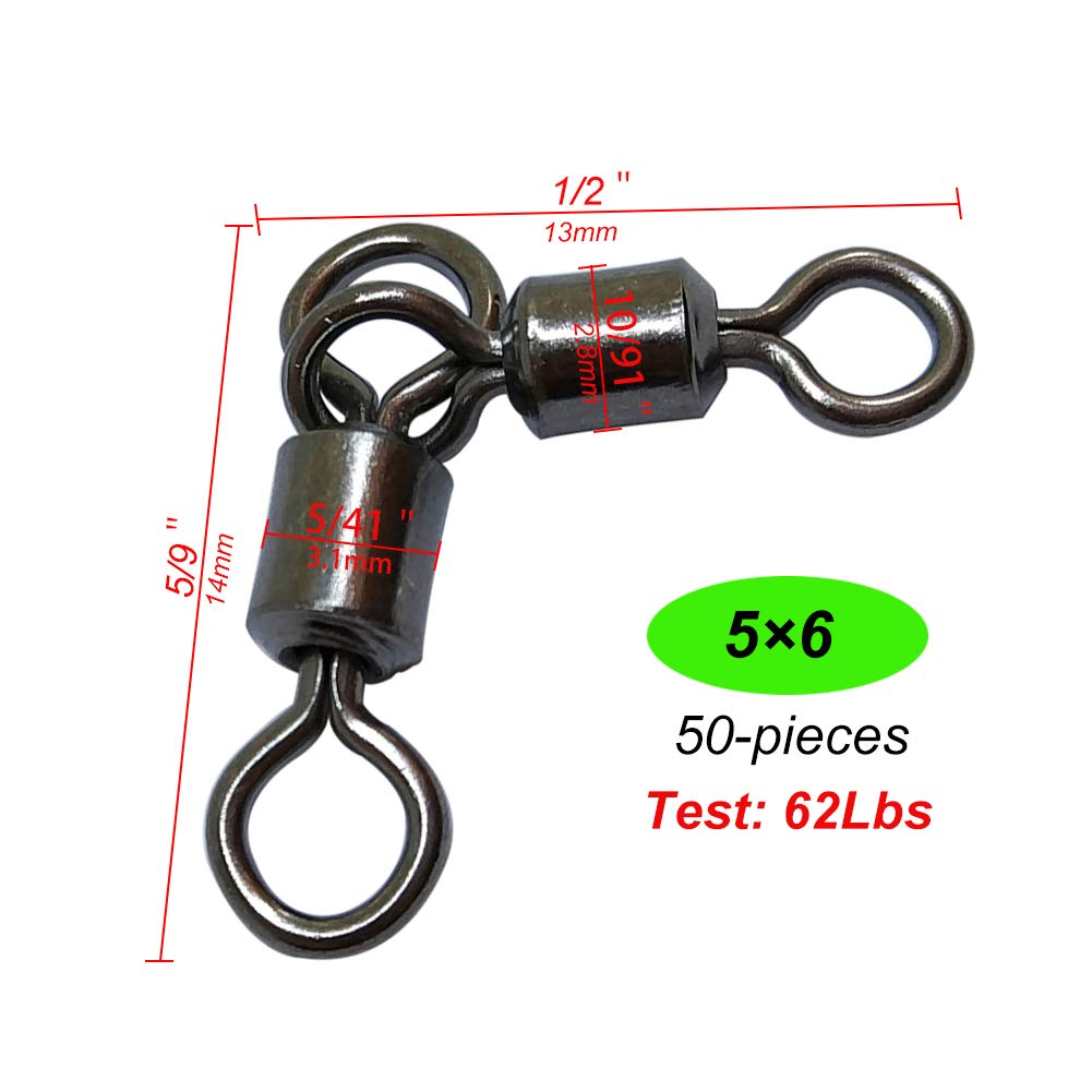 Fishing Unclesport 3 Way Swivels Fishing,Heavy Duty Crane Swivel