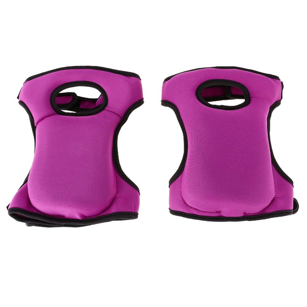Professional Knee Pads for Work, Gardening and Construction with Thick Gel Cushion Double Straps and Adjustable Clips for Men Women Industrial Heavy Duty Tactical Use Purple