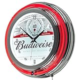 Trademark Gameroom Budweiser Chrome Double Rung Neon Clock