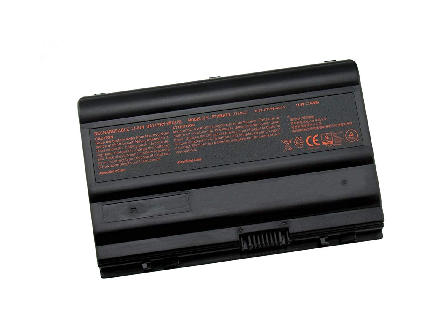 Hubei P750BAT-8 Laptop Battery Compatible with Clevo P750ZM P751DM P751ZM P770DM P770ZM P771DM P771ZM P775DM P775DM1 6-87-P750S-4271 6-87-P750S-4272 6-87-P750S-4U73 6-87-P750S-4273 (14.8V 82Wh)