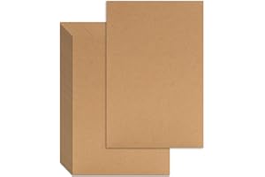 WOOQU 25 Pcs Book Board, Binder Board, Cover Board, Heavy Duty Chipboard for Book Binding, DIY Cardboard (Brown, 5 x 7 Inch 80PT)
