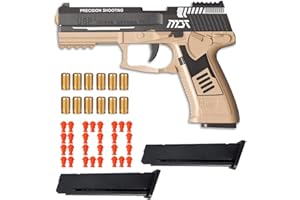 Dreamplay Shell Ejecting Toy Gun, Automatic Pull Back Action Shooting Games Education Model Toy for Kids Gifts