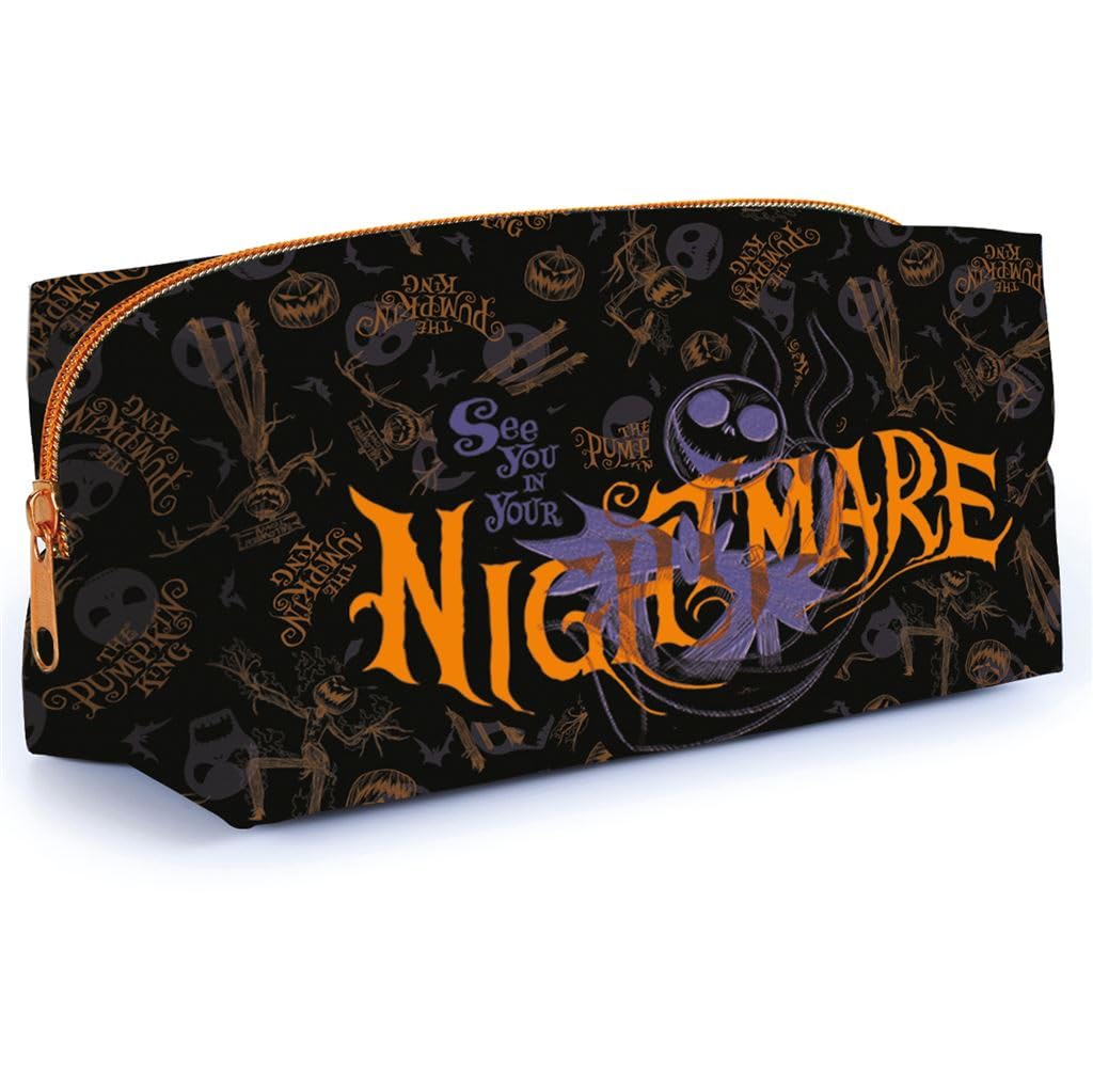 Pyramid International Disney The Nightmare Before Christmas Pencil Case with Zip, Creepy Pencil Case - Official Merchandise, Black, Pencil case