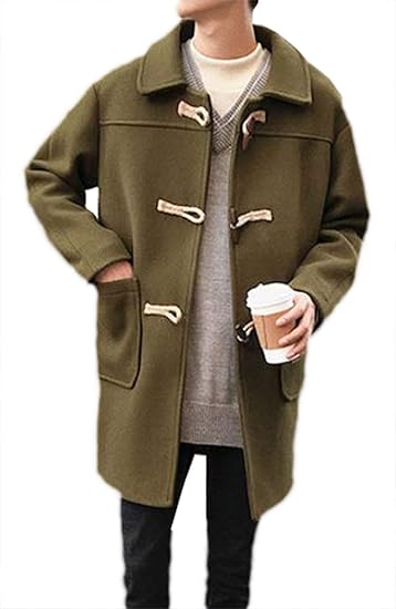 ミートン チェスターコート メンズ ラシャコート ダッフルコート ミドルコート ロングコート アウター 秋 冬 暖 長袖 ゆったり 無地 通学 コート ジャケット 通販 Amazon