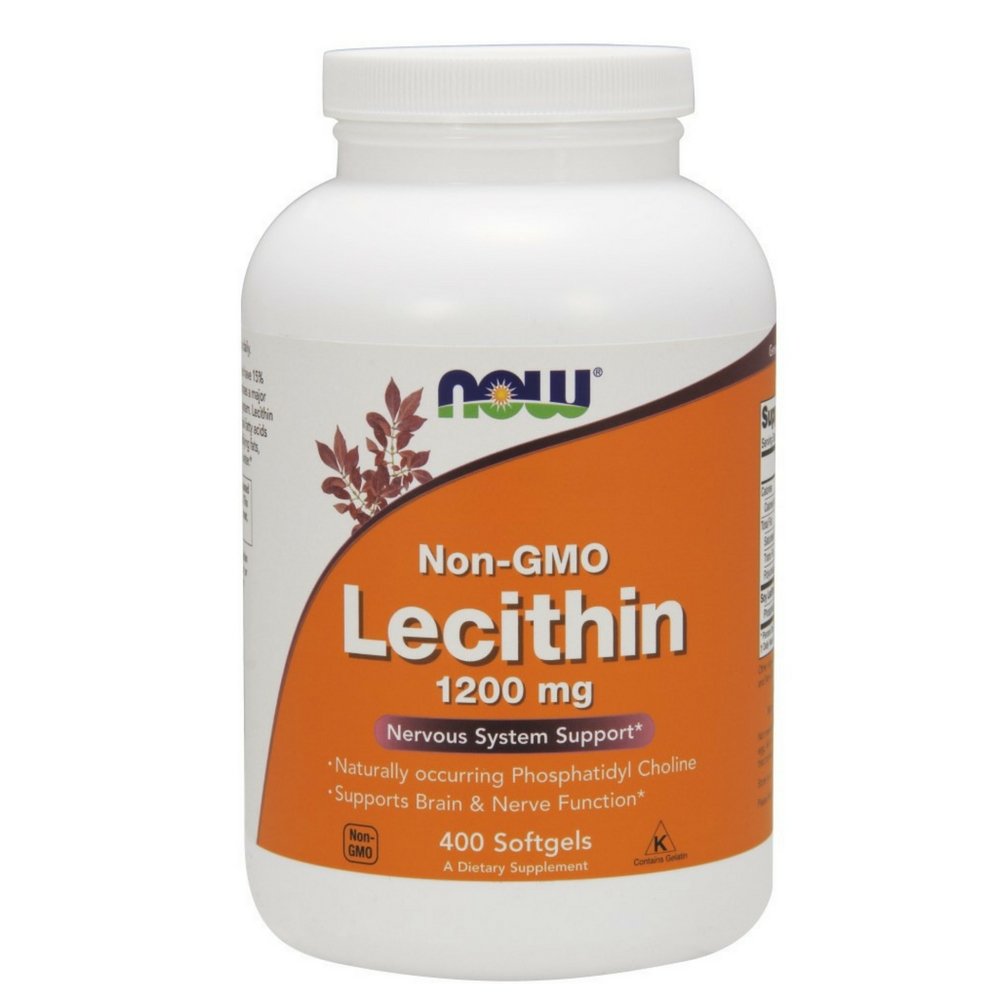 NOW Lecithin 1200 mg with naturally occurring Phosphatidyl