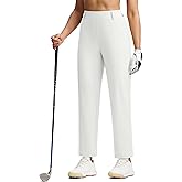 ISEEGZ Fleece Lined Pants Women Winter Golf Pant with Zipper Pockets Pull On Stretch Dressy Travel Work Casual Slacks