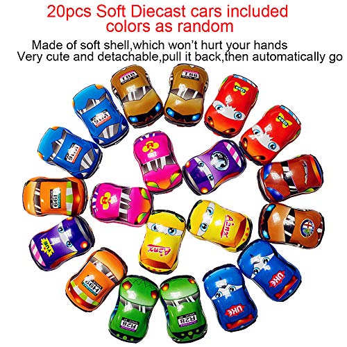 image for Himeeu 40 Pcs Pull Back Vehicles Mini Car Toys Friction Powered Racing