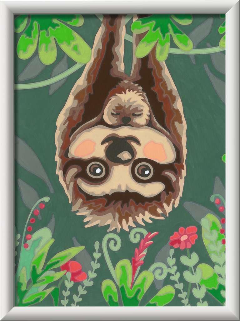 Ravensburger Painting by Numbers 20295 - Sloth Love Children from 9 Years