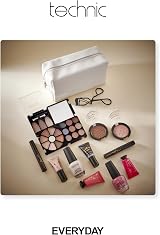 Technic Mini Make Up Kit Travel Cosmetic Bag 14 Essentials Eyes Lips Face Vegan view 3