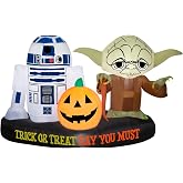 Gemmy AIRBLOWN&reg; Inflatable &ndash; THE Original Blow UP Halloween Decor 6 FT Yoda and R2-D2 Halloween Inflatables Outdoor Decoration, Star Wars Blow Up with LEDs for Indoor/Outdoor Halloween Yard Decor