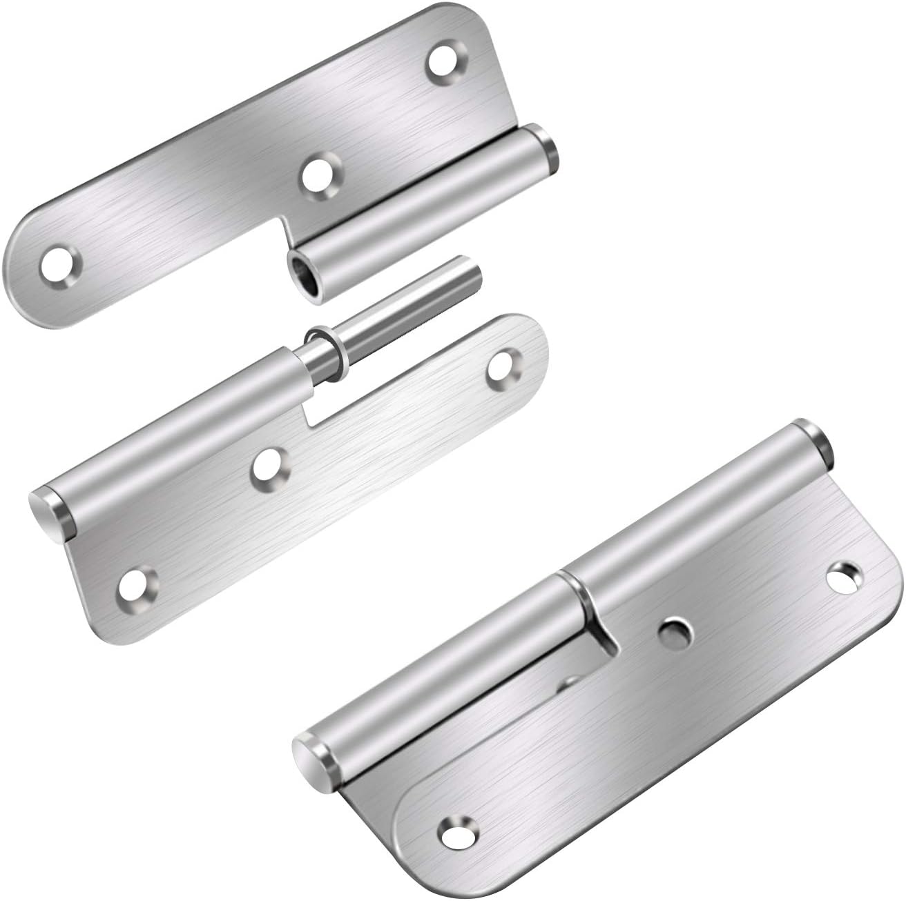 DMGARDEN 2 pcs Thickened Stainless Steel Lifting Hinge,Rising Lift Off Door Hinge,Folding Butt Hinges (Left)