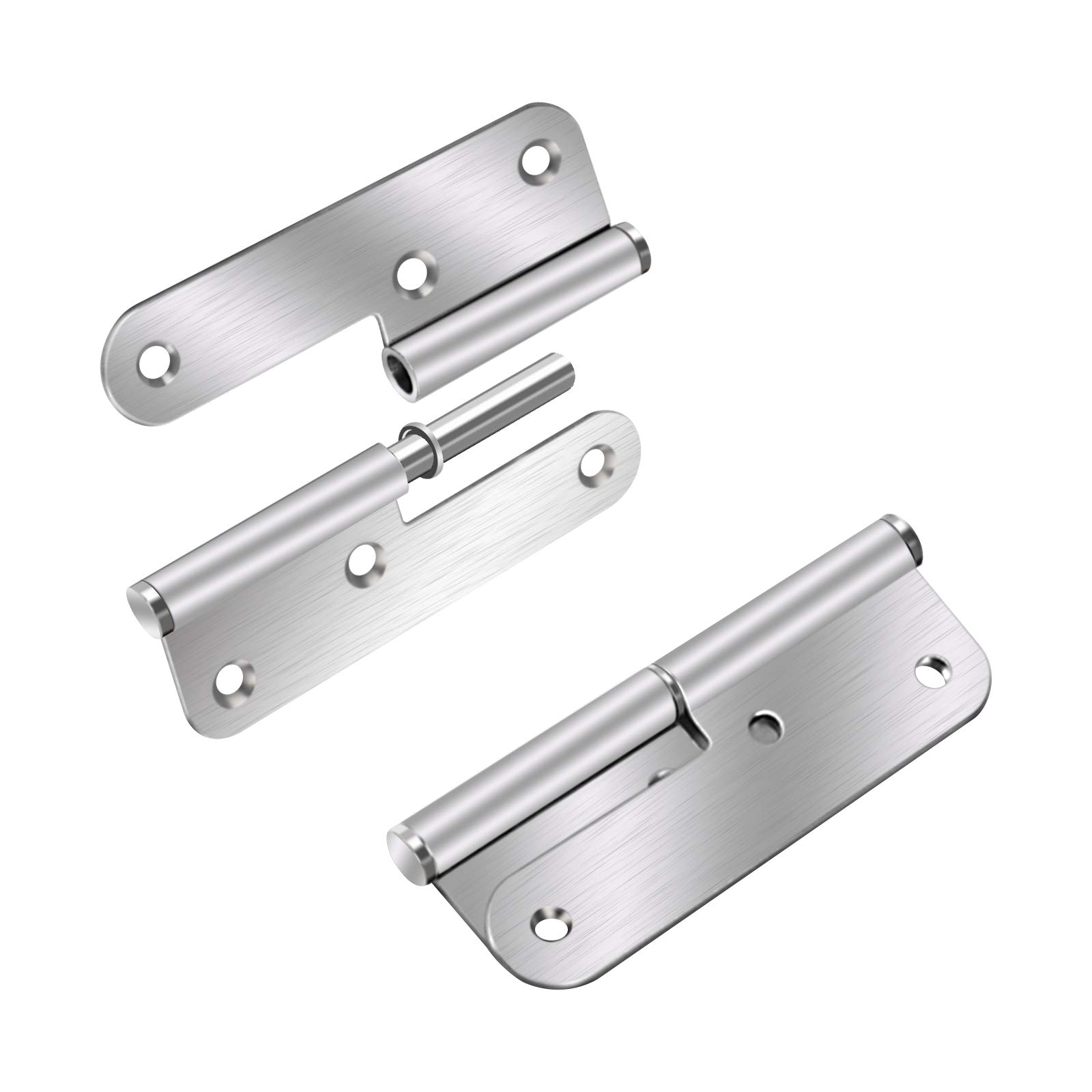 DMGARDEN 2 pcs Thickened Stainless Steel Lifting Hinge,Rising Lift Off Door Hinge,Folding Butt Hinges (Left)