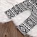 3pcs Newborn Infant Baby Girls Tassels Romper+Pants+Headband Legging Outfits Set (0-3 Months, White&Black)