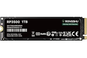 1TB NVMe SSD M.2 SSD PCIe 3.0×4, Read Up to 3,500 MB/s, M.2 2280 Internal Soild State Drive, SLC Cache 3D NAND TLC, Compatibl