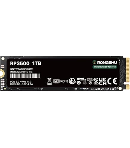 KingSpec 1TB NVMe Gen4x4 SSD - 4800MB/s, M.2 PCIe 4.0 SSD with 3D
