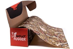 MEAT HUGGER Camouflage Freezer Paper Dispenser Box (17.25 Inch x 175 Feet Roll) - Poly Coated Moisture Resistant Wrap with Matte Side for Freezing Meats, Protects Against Freezer Burn