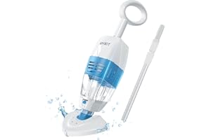 WYBOT Handheld Pool Spa Vacuum with Telescopic Pole, Rechargeable Hot Tub Cleaner, 60-Mins, Mesh Iron Filter, Enhanced Suction,Large Triangular Chassis, Suitable for Above Ground Pools