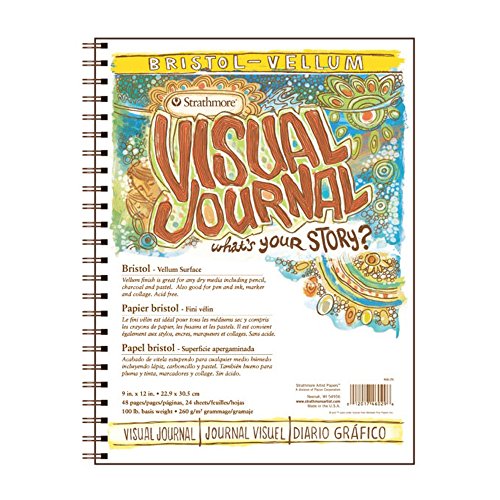 Strathmore 460-29 300 Series Visual Bristol Journal, 9"x12" Vellum, Wire Bound, 24 Sheets