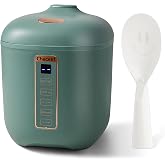 CHACEEF Rice Cooker 2 Cups Uncooked, 1.2L Portable Rice Cooker Small, Green | Smart Control, Non-Stick Pot, 24H Timer &amp; Keep Warm, Multifunction for Soup, Oatmeal &amp; Grain, Ideal for Dorm, Office &amp; Travel