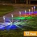Wellgium Solar Lights Outdoor - Garden Landscape Pathway Lights for Lawn Patio - Stainless Steel, 12 Pack (6 Colors)