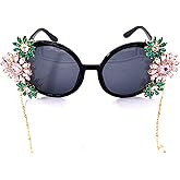 Colygamala Women's fashion retro tassel baroque pearl sunglasses beach eye glasses