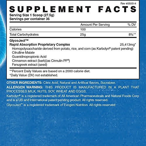 Evogen GlycoJect | Extreme KarbolynÂ® Carbohydrate Powder | Wild Berry | 36 Servings - //medicalbooks.filipinodoctors.org