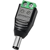 CHANZON (10 x Male DC Power Connector 5.5mm x 2.1mm 12V 24V Power Jack Socket for Led Strip CCTV Security Camera Cable Wire Ends 10Pcs Plug Adapter