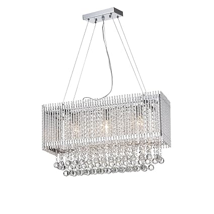 Warehouse Of Tiffany Xrl8300ch 3l Nodul Chrome Metal Clear Crystal