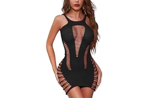 Famstar Sexy Lingerie for Women Naughty Fishnet Lingerie Set Bodysuit Outfits Teddy Babydoll Erotic Mesh Women’s Outfits