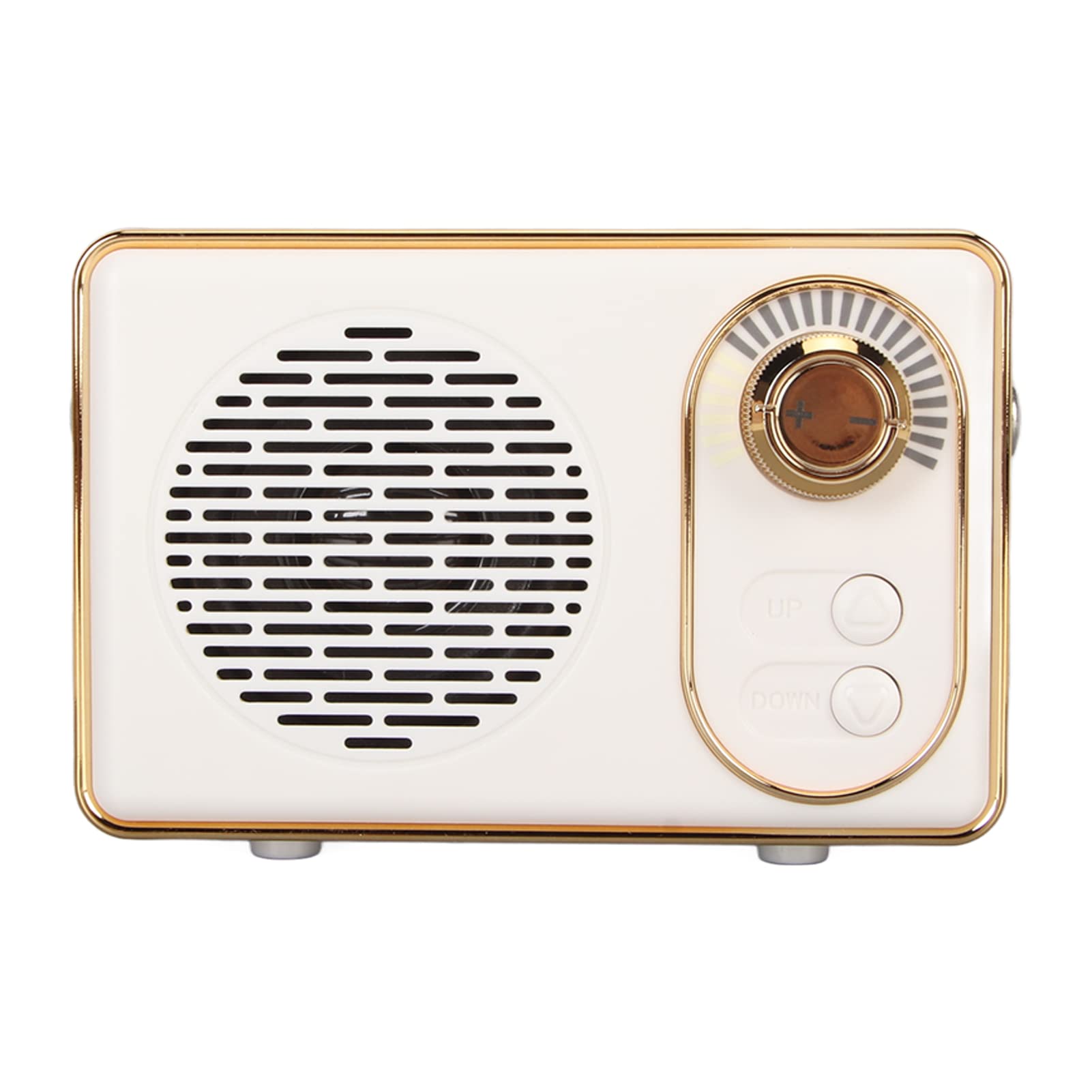 Vintage Retro Bluetooth Speaker, Mini Wireless Bluetooth Speaker with Old Fashioned Classic Style, Outdoor Bluetooth 5.0 Speaker, Memory Card AUX USB Rechargeable MP3 Player (White)