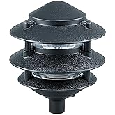 Generation Lighting 9226-12 Single-Light Outdoor Path Fixture with Clear Glass, Black